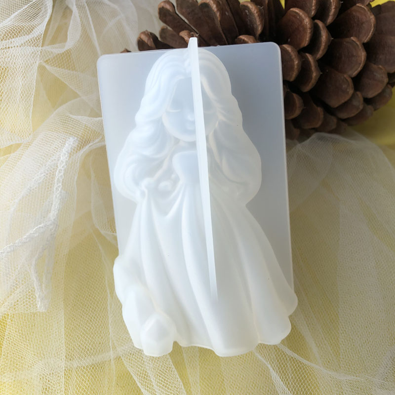Soap Making Home - 3D süße Prinzessin Silikon Kerze Form