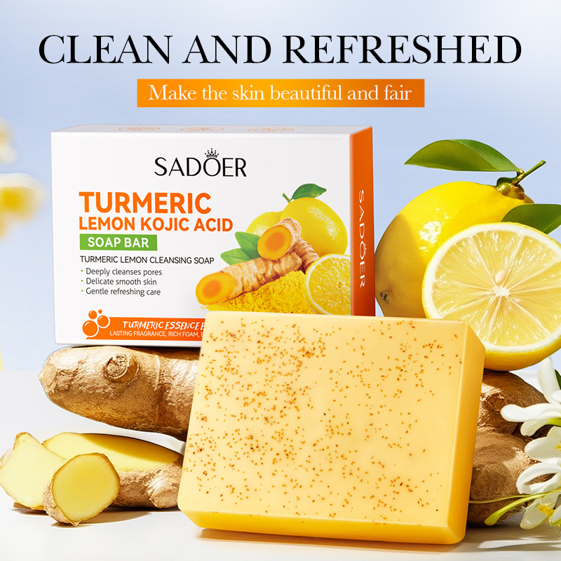 Soap Making Ingredient - 100g Kurkuma-Zitronen-Reinigungsseife, enthält Kurkuma, Zitronenextrakt und