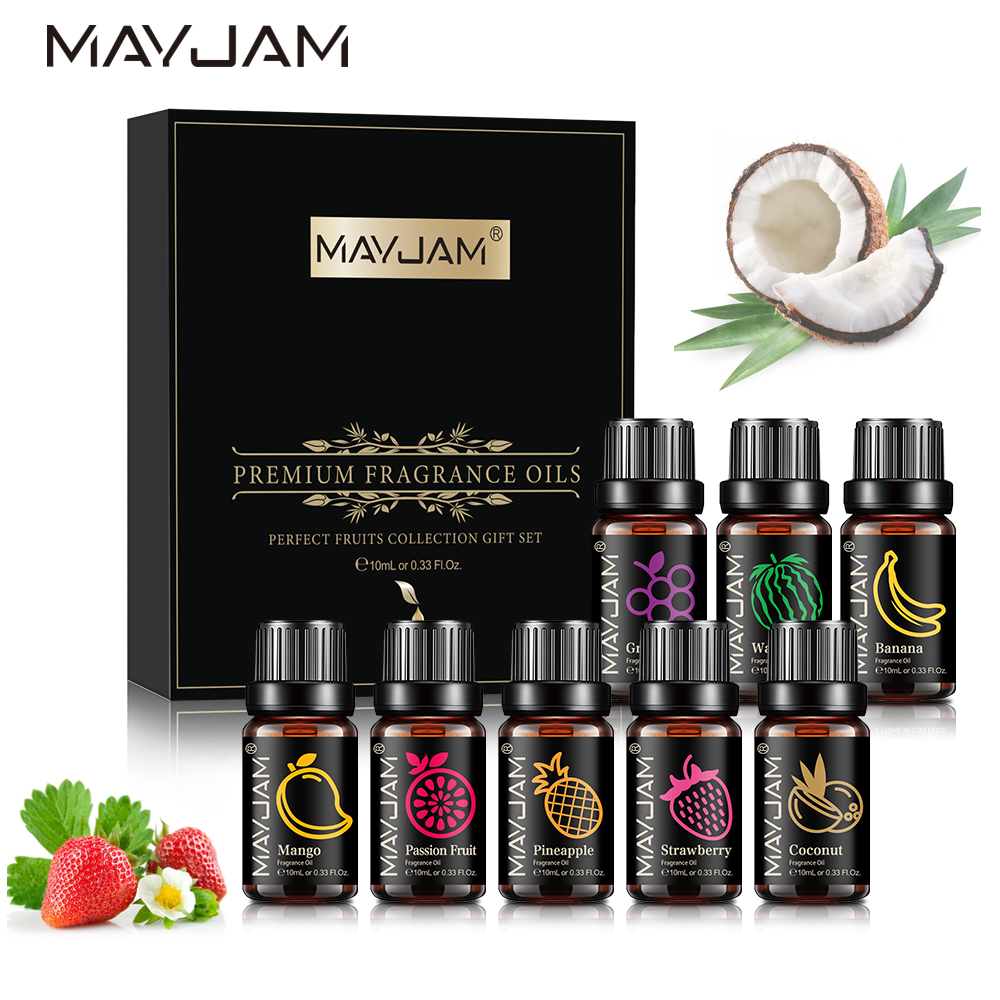 Soap Making Ingredient - MAYJAM Duftöle-Set, 8-teilig, Geschenkbox, Obst-Aroma-Öl, für