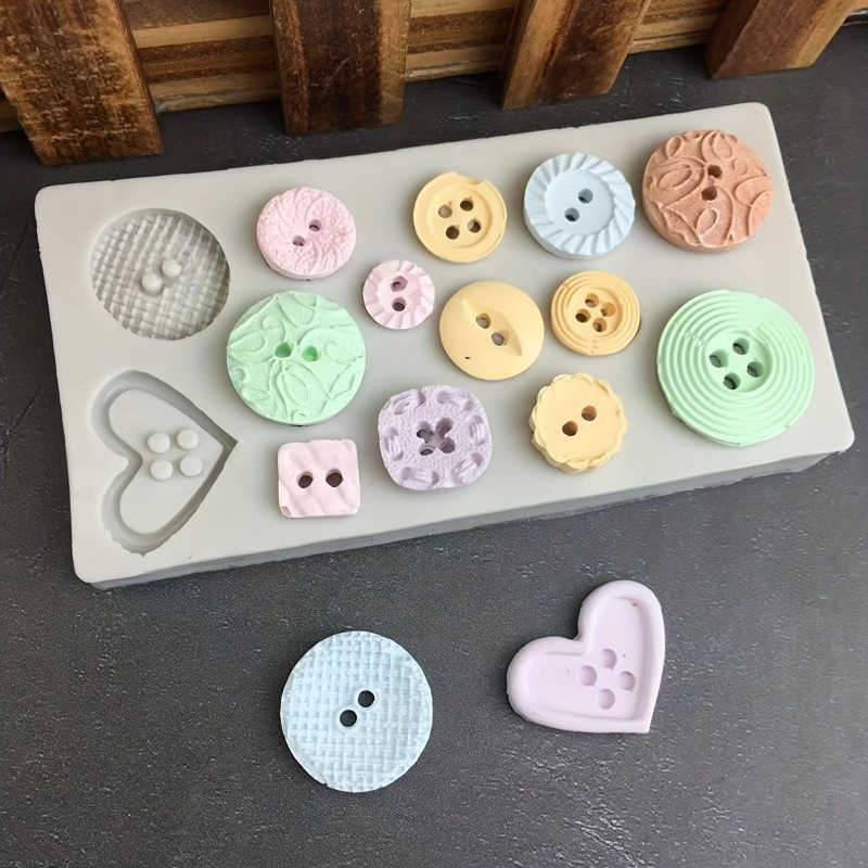 Melt Pour Soap Base - Knopfförmige Silikonform für Seifen- und Kerzendekoration