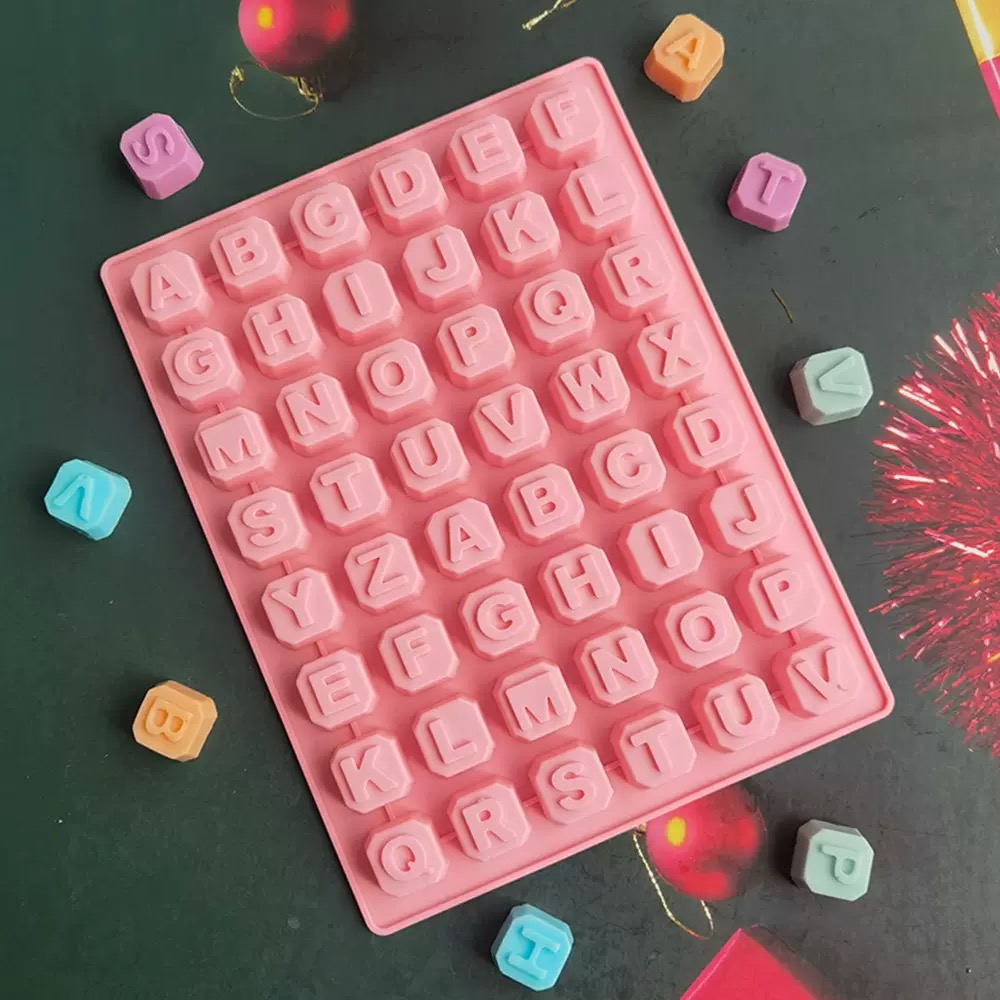 Melt Pour Soap Base - 48-Buchstaben Enghish Alphabet Buchstaben Silikonform Seifenform