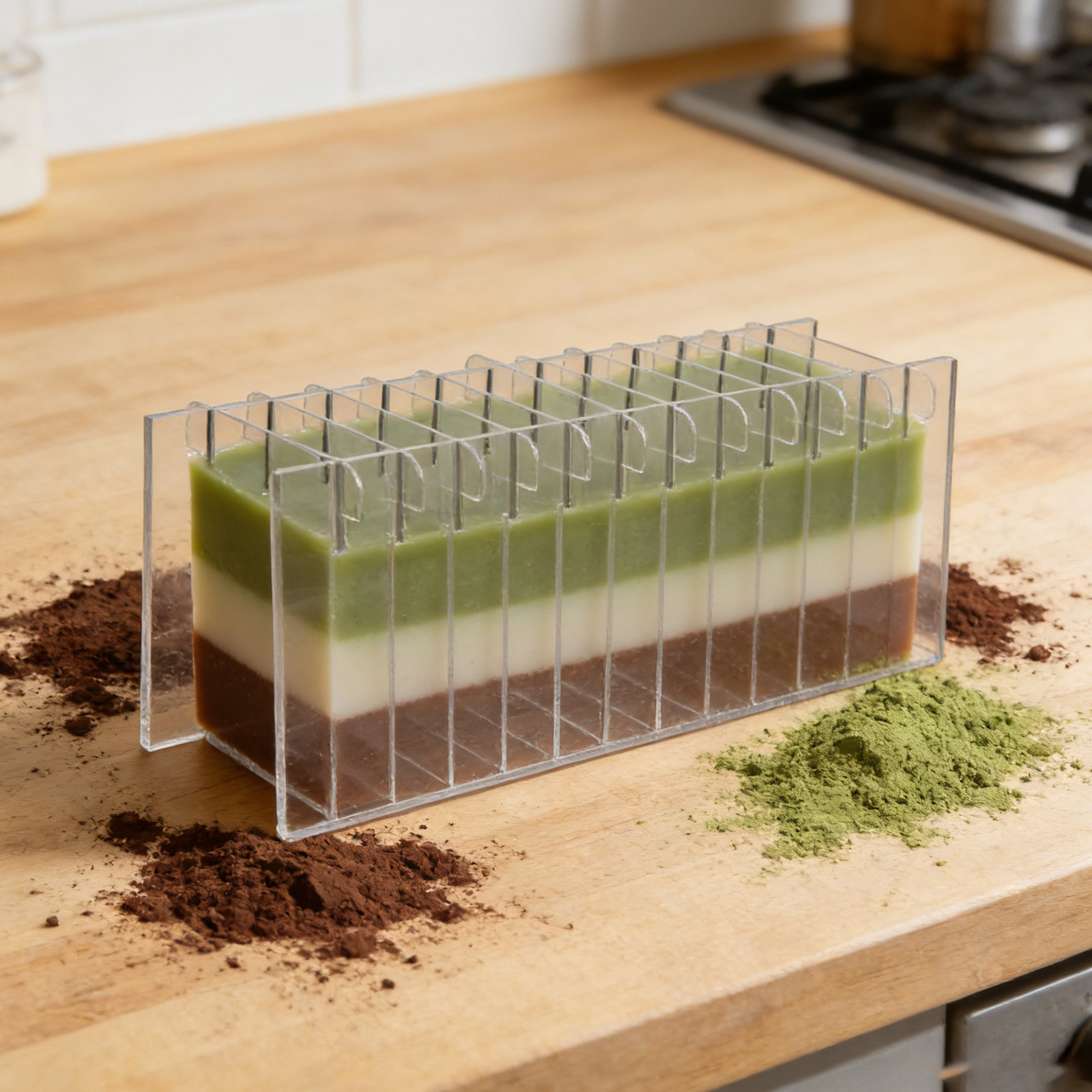 Soap Making Cold Process - Acryl-Seifenteiler für Silikonformen Transparentes Präzisions-Portionierungswerkzeug für