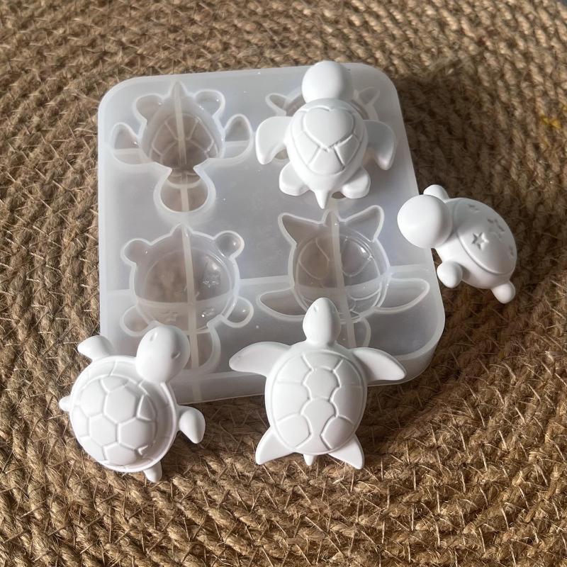 Melt Pour Soap Base - Vier Schildkröten Gips-Silikonformen DIY Herz Stern