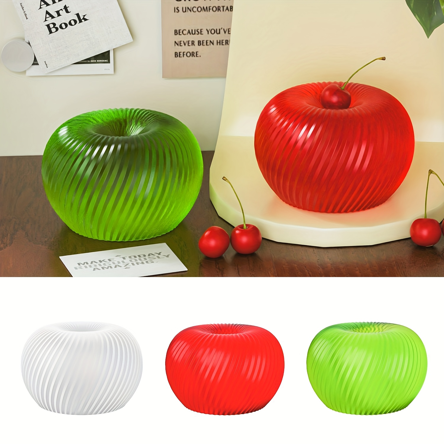 Melt Pour Soap Base - Eine trendige rote Apfel-Silikonform, geeignet für