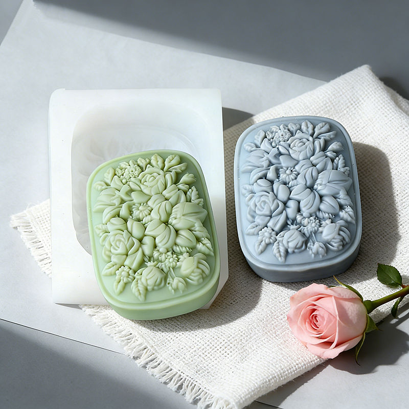 Quadratische Blumen-Silikonfor – Soap Making Home Bewertung und Preis
