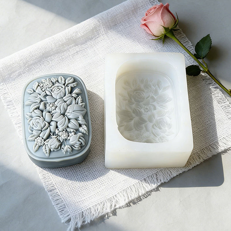 Quadratische Blumen-Silikonfor – Soap Making Home Bewertung und Preis