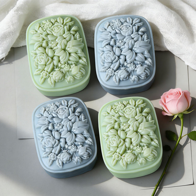 Quadratische Blumen-Silikonfor – Soap Making Home Bewertung und Preis
