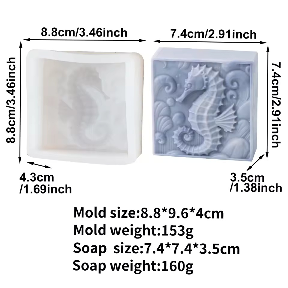 3D Seepferdchen Silikon-Seifen – Soap Making Home Bewertung und Preis